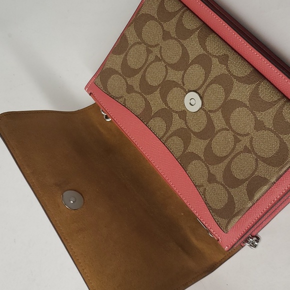 Coach 91019 Klare Crossbody In Signature Canvas SV/KHAKI/TANGERINE (Last One) - Picture 12 of 16